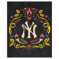New York Yankees New Era Women's Día de Muertos Mineral Wash Hoodie Sweatshirt Outlet