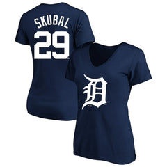 Tarik Skubal Detroit Tigers Profile Women's Plus Size Name & Number V-Neck T-Shirt Outlet