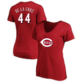 Elly De La Cruz Cincinnati Reds Profile Women's Plus Size Name & Number V-Neck T-Shirt Sale