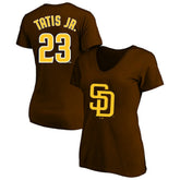 Fernando Tatis Jr. San Diego Padres Profile Women's Plus Size Name & Number V-Neck T-Shirt Sale