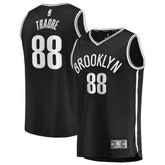 Fanatics Nolan Traoré Brooklyn Nets Youth Fast Break Replica Jersey Black Icon Edition
