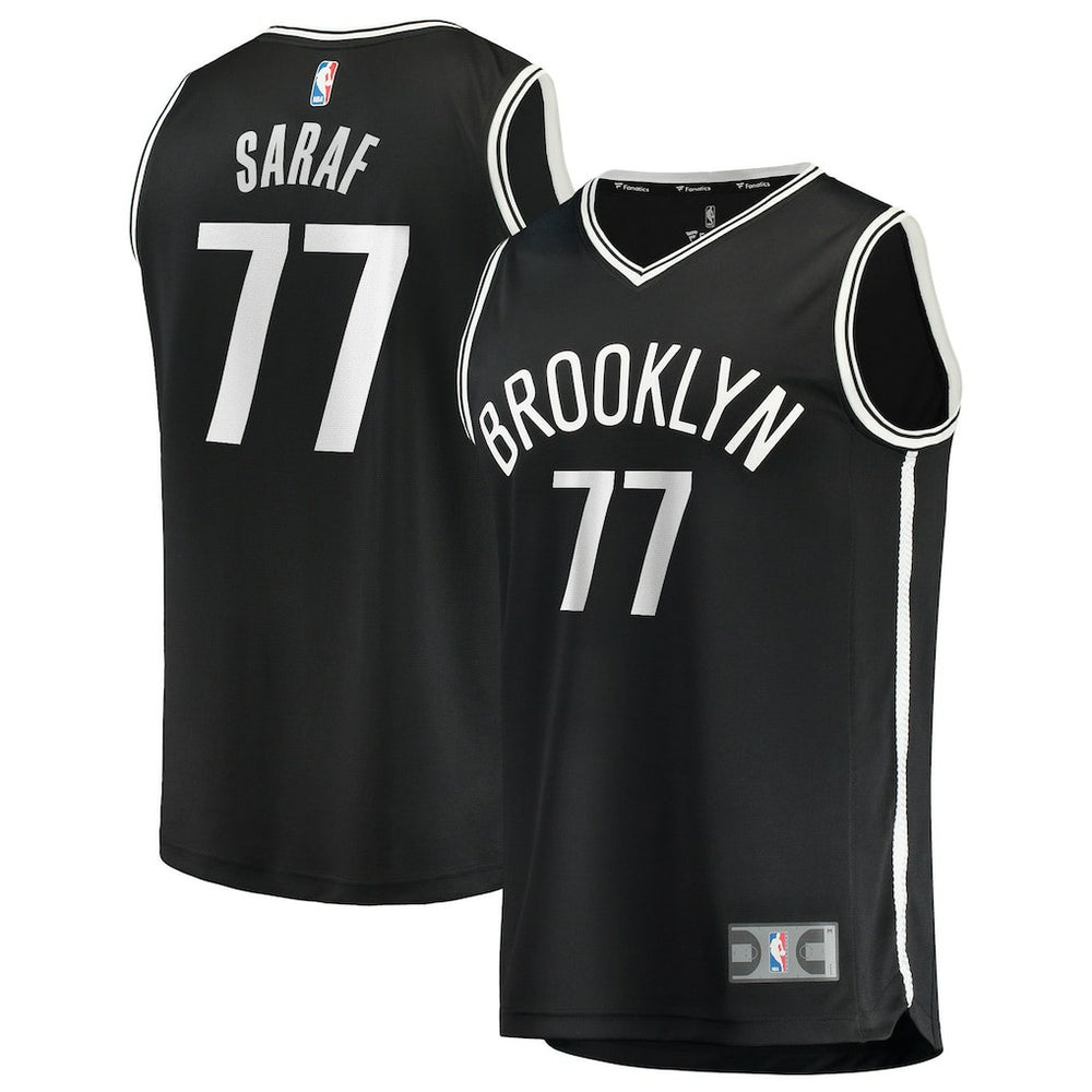 Fanatics Ben Saraf Brooklyn Nets Fast Break Replica Jersey Black Icon Edition