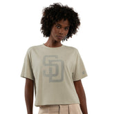 San Diego Padres Starter Women's Rhinestone Sprinkle Boxy Cropped T-Shirt Near Me