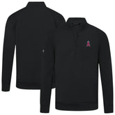 Los Angeles Angels Levelwear Upright Insignia Tri-Blend Quarter-Zip Pullover Outlet