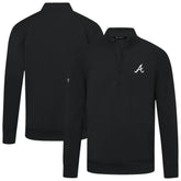 Atlanta Braves Levelwear Upright Insignia Tri-Blend Quarter-Zip Pullover Discount