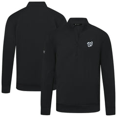 Washington Nationals Levelwear Upright Insignia Tri-Blend Quarter-Zip Pullover Outlet