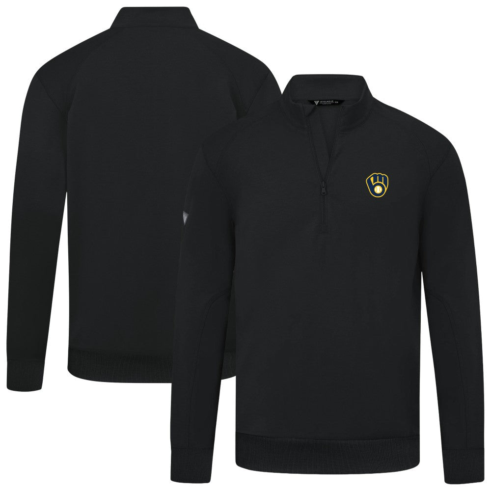 Milwaukee Brewers Levelwear Upright Insignia Tri-Blend Quarter-Zip Pullover Discount