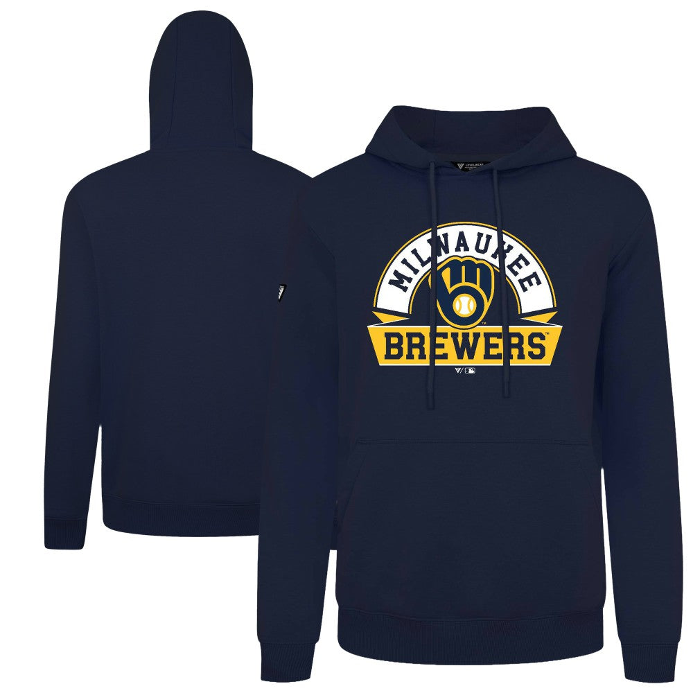 Milwaukee Brewers Levelwear Podium Banner Arch Hoodie Outlet