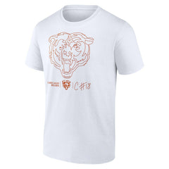 Caleb Williams Chicago Bears Outline Player T-Shirt - White - NFL