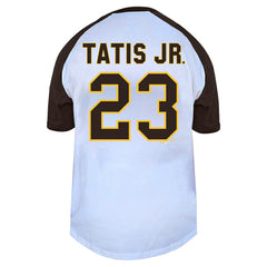 Fernando Tatis Jr. San Diego Padres Profile Women's Plus Size Name & Number Raglan Henley T-Shirt Sale