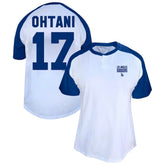 Shohei Ohtani Los Angeles Dodgers Profile Women's Plus Size Name & Number Raglan Henley T-Shirt Discount
