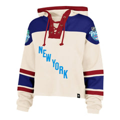 New York Rangers '47 Women's 2026 NHL Winter Classic Cropped Superior Lacer Hoodie - Cream | 47 brand near me