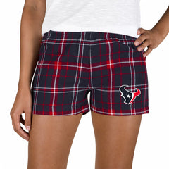 Houston Texans Concepts Sport Women's Ultimate Flannel Shorts - Navy/Red - NFL