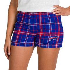 Buffalo Bills Concepts Sport Women's Ultimate Flannel Shorts - Royal/Red - NFL
