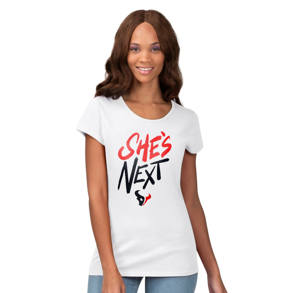 Houston Texans G-III 4Her by Carl Banks Women's She's Next Endzone T-Shirt - White - NFL