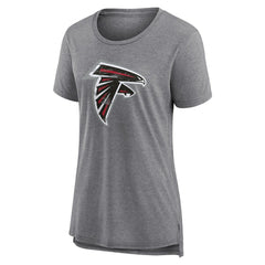 Atlanta Falcons Women's Heritage Custom Name & Number Tri-Blend T-Shirt - Gray - NFL