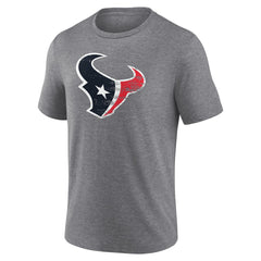 Houston Texans Heritage Custom Name & Number Tri-Blend T-Shirt - Gray - NFL