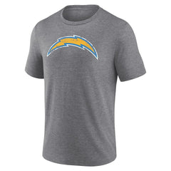 Los Angeles Chargers Heritage Custom Name & Number Tri-Blend T-Shirt - Gray - NFL