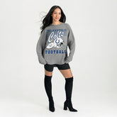 Indianapolis Colts Gameday Couture Women's Oversized Sweet Victory Corded Sweatshirt - Gray - NFL