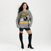 Pittsburgh Steelers Gameday Couture Women's Oversized Sweet Victory Corded Sweatshirt - Gray - NFL