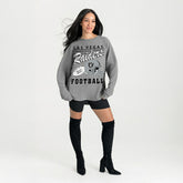 Las Vegas Raiders Gameday Couture Women's Oversized Sweet Victory Corded Sweatshirt - Gray - NFL