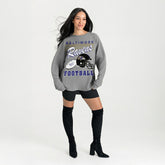Baltimore Ravens Gameday Couture Women's Oversized Sweet Victory Corded Sweatshirt - Gray - NFL