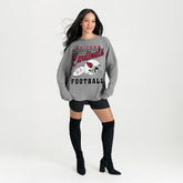 Arizona Cardinals Gameday Couture Women's Oversized Sweet Victory Corded Sweatshirt - Gray - NFL