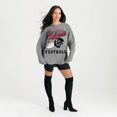 Atlanta Falcons Gameday Couture Women's Oversized Sweet Victory Corded Sweatshirt - Gray - NFL