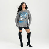 Detroit Lions Gameday Couture Women's Oversized Sweet Victory Corded Sweatshirt - Gray - NFL