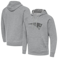 New England Patriots Antigua Victory Hoodie - Heather Gray - NFL