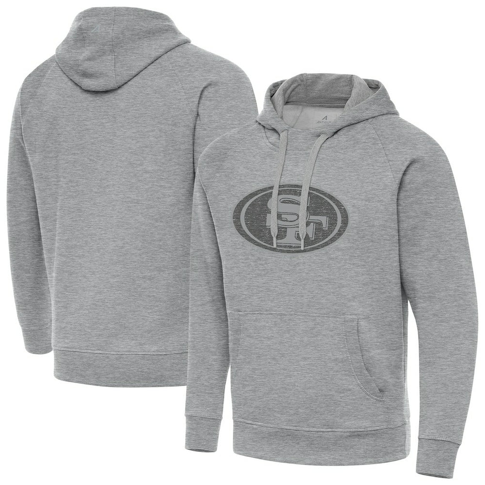San Francisco 49ers Antigua Victory Hoodie - Heather Gray - NFL