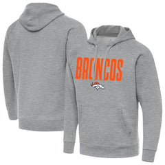 Denver Broncos Antigua Victory Hoodie - Heather Gray - NFL