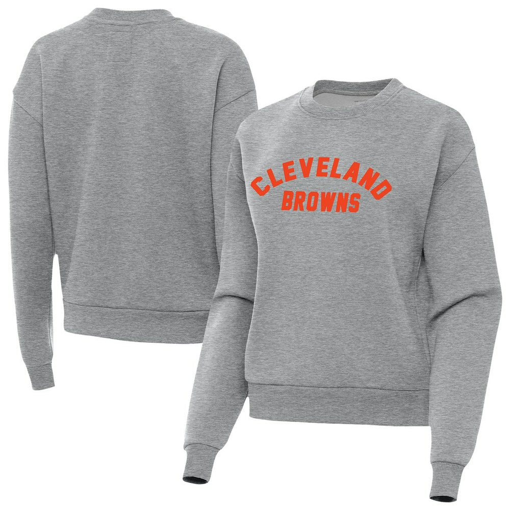 Cleveland Browns Antigua Women's Victory Sweatshirt - Heather Gray - NFL