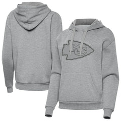 Kansas City Chiefs Antigua Women's Victory Hoodie - Heather Gray - NFL