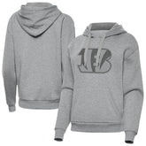Cincinnati Bengals Antigua Women's Victory Hoodie - Heather Gray - NFL