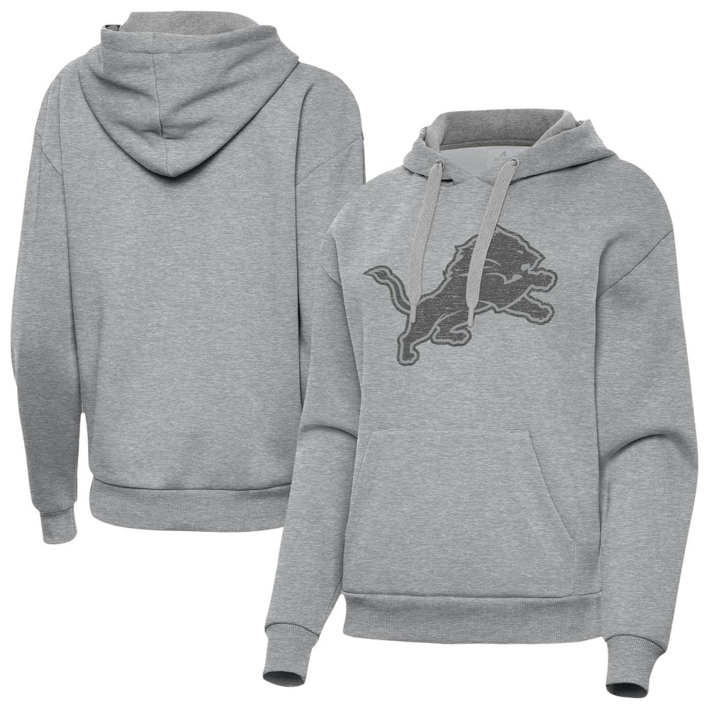 Detroit Lions Antigua Women's Victory Hoodie - Heather Gray - NFL