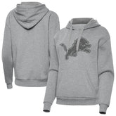 Detroit Lions Antigua Women's Victory Hoodie - Heather Gray - NFL