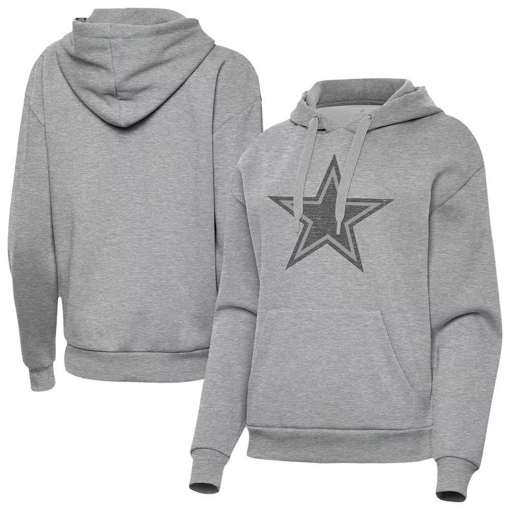 Dallas Cowboys Antigua Women's Victory Hoodie - Heather Gray - NFL