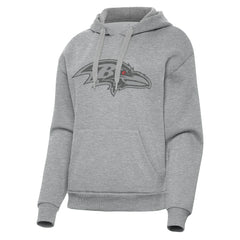 Baltimore Ravens Antigua Women's Victory Hoodie - Heather Gray - NFL