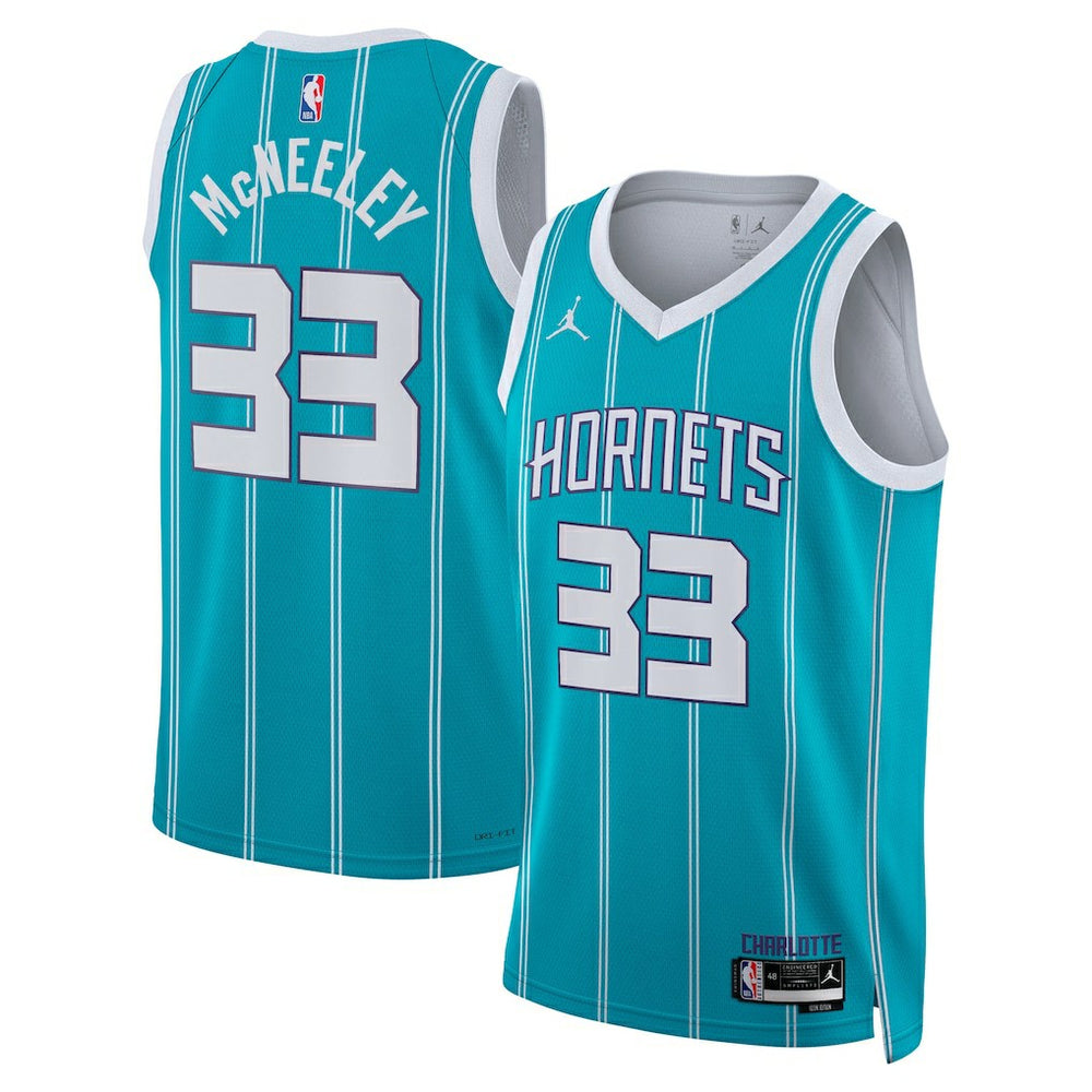 Liam McNeeley Charlotte Hornets Jordan Brand Unisex Swingman Jersey Teal Icon Edition