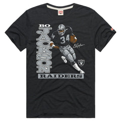 Bo Jackson Las Vegas Raiders Homage Unisex Retired Player Classic Caricature T-Shirt - Charcoal - NFL