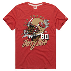 Jerry Rice San Francisco 49ers Homage Unisex Retired Player Classic Caricature T-Shirt - Scarlet - NFL