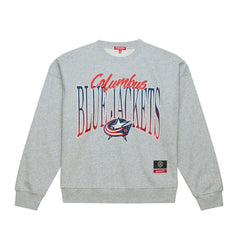 Columbus Blue Jackets Mitchell & Ness Women's Hockey Night Sweatshirt - Heather Gray | NHL sale