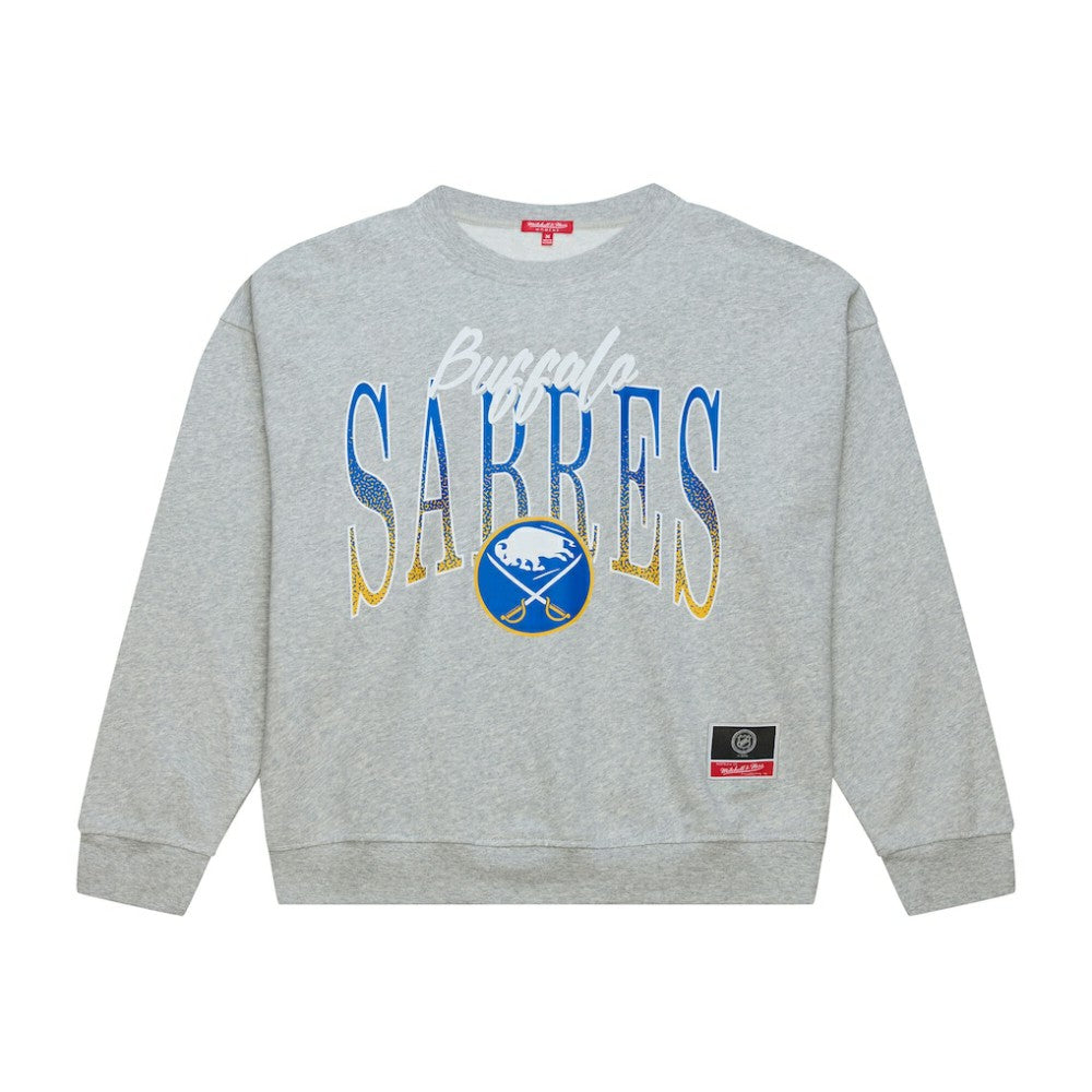 Buffalo Sabres Mitchell & Ness Women's Hockey Night Sweatshirt - Heather Gray | NHL online