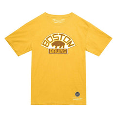 Boston Bruins Mitchell & Ness Heritage T-Shirt - Gold | NHL Lifestyle