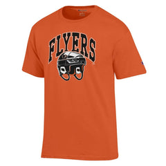 Philadelphia Flyers Champion Helmet T-Shirt - Orange | NHL Clearance