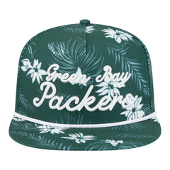 Green Bay Packers New Era Palm Print A-Frame 9FIFTY Snapback Hat - Green - NFL