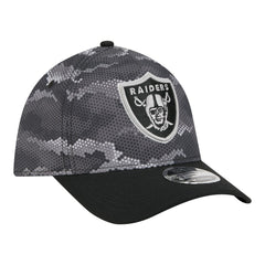Las Vegas Raiders New Era Camo A-Frame 39THIRTY Flex Hat - Black - NFL