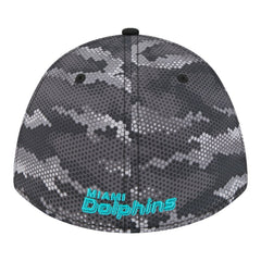 Miami Dolphins New Era Camo A-Frame 39THIRTY Flex Hat - Black - NFL