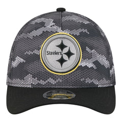 Pittsburgh Steelers New Era Camo A-Frame 39THIRTY Flex Hat - Black - NFL